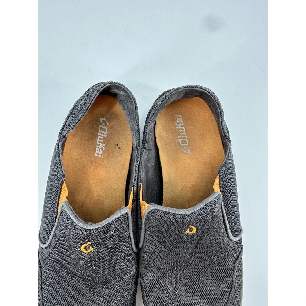 Olukai Men's Nohea Mesh Slip-On Shoes Men's Grey‎ Sneakers Size 9